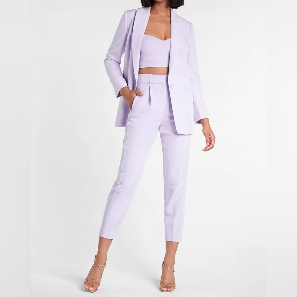 Express High Waisted Pleated Pant in lilac